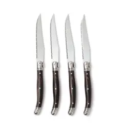 Zestaw noży do mięsa VINGA Gigaro, 4 szt. kolor srebrny