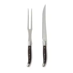 Zestaw do mięsa, nóż i widelec VINGA Gigaro kolor srebrny