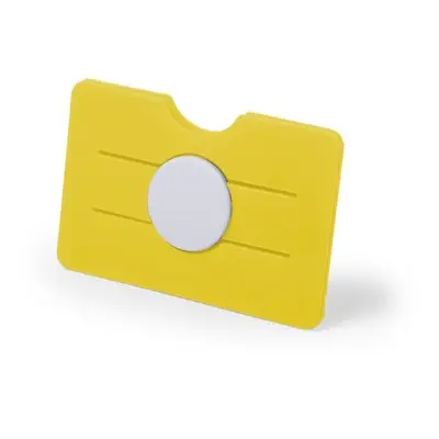 Uchwyt do telefonu - etui na karty kredytowe - kolor żółty