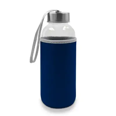 Szklana butelka 420 ml | Bob - kolor ciemnoniebieski