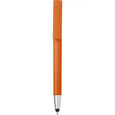 Długopis, touch pen, stojak na telefon - kolor pomarańczowy