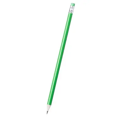 Naostrzony ołówek z gumką - jasnozielony