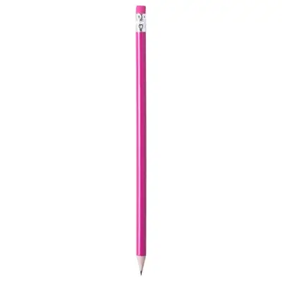 Naostrzony ołówek z gumką - różowy