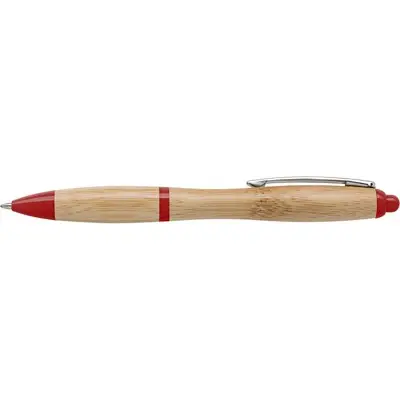 Bambusowy długopis - kolor czerwony