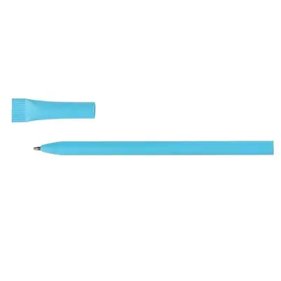 Długopis ekologiczny, zatyczka - kolor niebieski