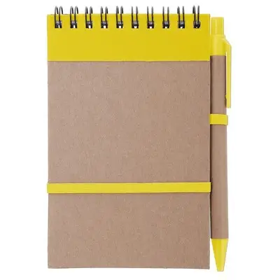 Notesik z długopisem - kolor żółty