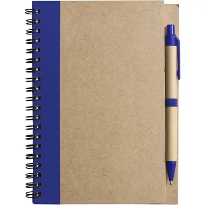 Notes ekologiczny z długopisem - kolor granatowy