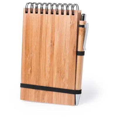 Bambusowy notatnik A6 - kolor brązowy