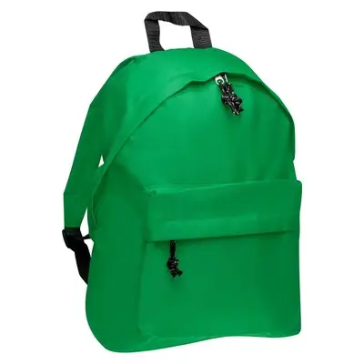 Plecak z dwoma kieszeniami na zamek - zielony