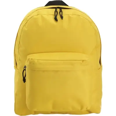 Plecak z kieszeniami na zamek błyskawiczny - żółty