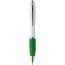 Długopis z kolorowym gumowym uchwytem - zielony