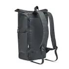300D RPET plecak typu rolltop - VALLEY ROLLPACK - kolor czarny