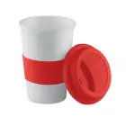 Tribeca - Ceramiczny kubek z przykrywką - Kolor czerwony