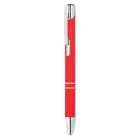 Aosta - Długopis z gumowym wykończenie - Kolor czerwony