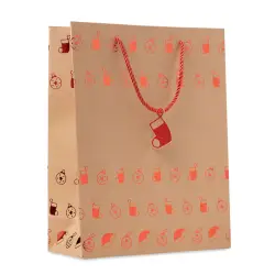 Papierowa torba prezentowa - SPARKLE - kolor czerwony