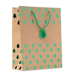 Papierowa torba prezentowa - SPARKLE - kolor zielony