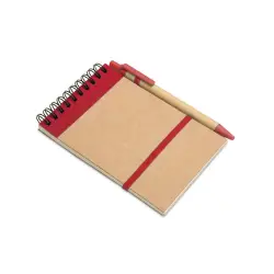 Sonora - Notes z długopisem 70 kartek - Kolor czerwony