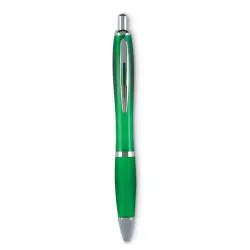 Riocolour - Długopis z miękkim uchwytem - Kolor przezroczysty zielony