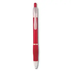 Długopis z gumą - Kolor przezroczysty czerwony