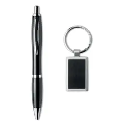 Długopis z breloczkiem - KELLY - kolor czarny