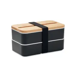 Lunch box z PP z recyklingu - WINT - kolor czarny
