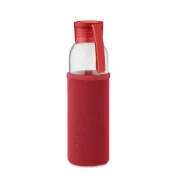 Szklana butelka 500 ml - EBOR - kolor czerwony
