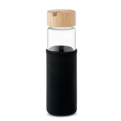 Szklana butelka 600ml - TINAROO - kolor czarny