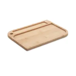 LEATA Bambusowy talerz do posiłków kolor brązowy