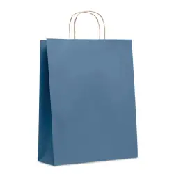 Duża papierowa torba  - kolor niebieski