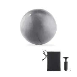 Piłka do pilatesu z pompką - INFLABALL - kolor srebrny