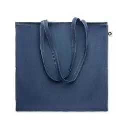 Jeansowa torba z recyklingu - STYLE TOTE - kolor niebieski