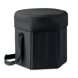 Krzesło/stół z torbą chłodzącą - SEAT & DRINK - kolor czarny