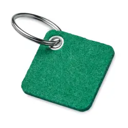 Brelok do kluczy z filcu RPET - AUKIO - kolor zielony