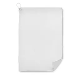 Ręcznik golfowy RPET z klipsem - TOWGO - kolor biały