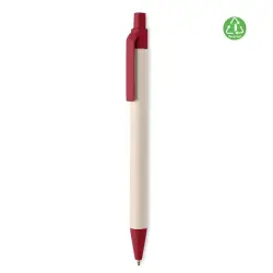 Długopis z kartonu po mleku kolor czerwony