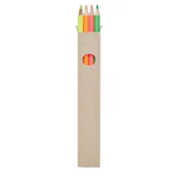 4 odblaskowe ołówki w pudełku kolor kolorowy