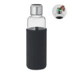 Szklana butelka z czujnikiem kolor czarny