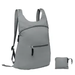 Składany plecak odblaskowy - DESTELLO - kolor srebrny