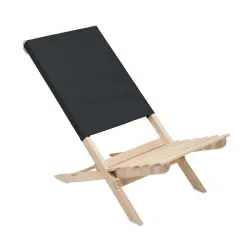 Składane krzesło plażowe - MARINERO - kolor czarny