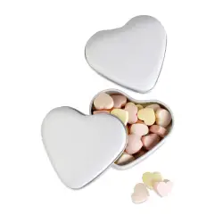 Lovemint - Cukierki w pudełku serce - Kolor biały