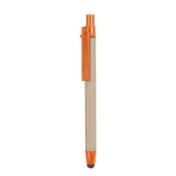 Dotykowy długopis z recyklingu kolor pomarańczowy
