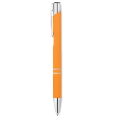 Aosta - Długopis z gumowym wykończenie - Kolor pomarańczowy