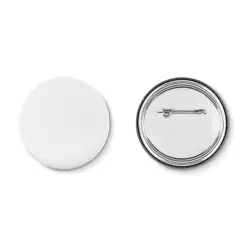 Przypinka button  PIN - kolor srebrny matowy