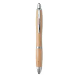 Długopis z bambusa kolor srebrny matowy