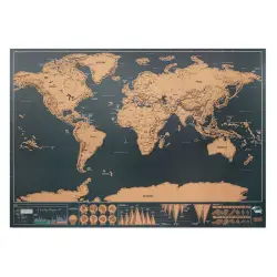 Mapa świata - zdrapka  BEEN THERE - kolor beżowy