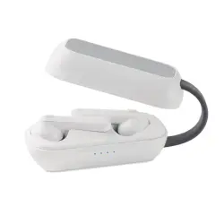 Słuchawki z ładowarką  FOLK - kolor biały