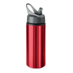 Butelka z aluminium 600 ml ATLANTA - kolor czerwony