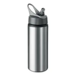 Butelka z aluminium 600 ml ATLANTA - kolor srebrny matowy