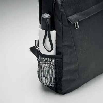 Plecak na laptop 600D RPET - WAIPIO - kolor czarny