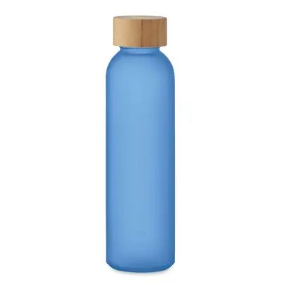 Butelka z matowego szkła 500 ml - ABE - kolor niebieski